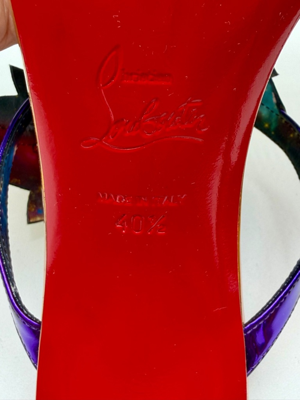 Christian Louboutin Marvel Sea Warrior Gladiator Knee High Sandal Metallic 40.5 - Picture 12 of 14